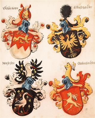 Wappenbuch, - Autographen, Handschriften, Urkunden