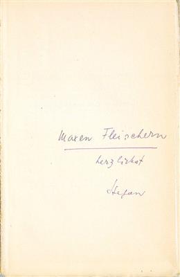 Zweig, Stefan, - Autographs, manuscripts, certificates