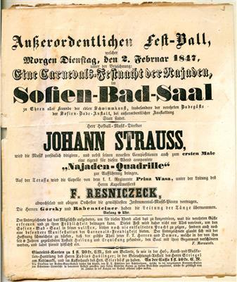 (Strauß, Johann - Autogramy, rukopisy, papíry