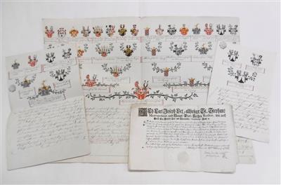 Ahnenprobe, Harrach, Alois Ernst Johann Nepomuk, - Autogramy, rukopisy, papíry