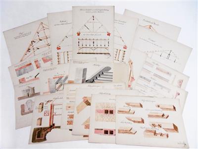 Architekturzeichnungen, - Autografi, manoscritti, atti