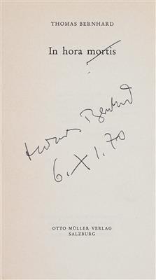 Bernhard, Thomas, - Autografi, manoscritti, atti