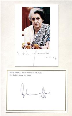 Gandhi, Indira, - Autographen, Handschriften, Urkunden