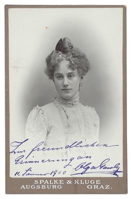 Gauby, Olga, - Autogramy, rukopisy, papíry