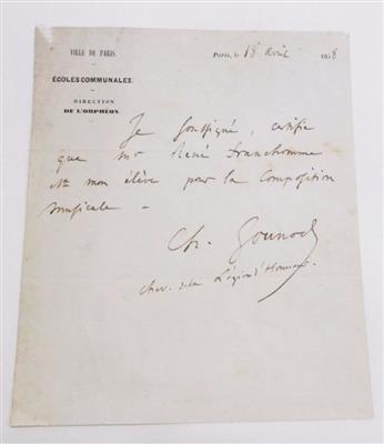 Gounod, Charles, - Autografi, manoscritti, atti