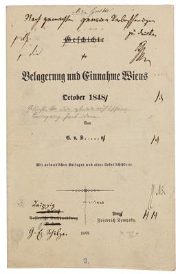 Helfert, Joseph Alexander, - Autografi, manoscritti, atti