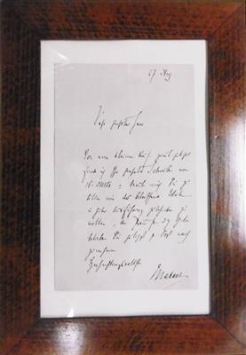 Makart, Hans, - Autographs, manuscripts, certificates