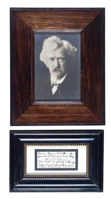 Mark Twain, - Autographs, manuscripts, certificates