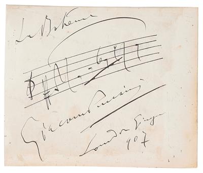 Puccini, Giacomo, - Autografi, manoscritti, atti