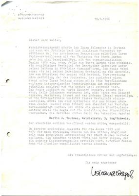 Wagner, Wieland, - Autografi, manoscritti, atti