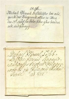 Wien, - Autogramy, rukopisy, papíry