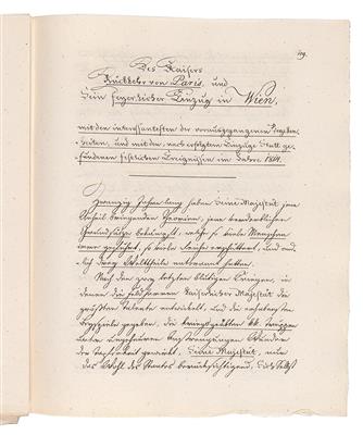 Wiener Kongress, - Autographs, manuscripts, certificates