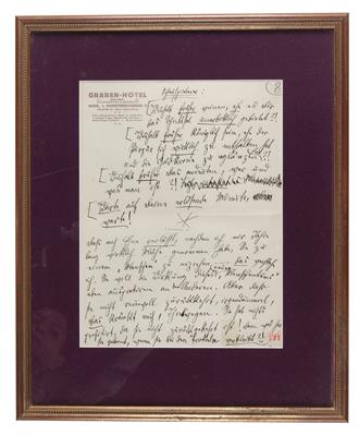 Altenberg, Peter, - Autographs, manuscripts, certificates