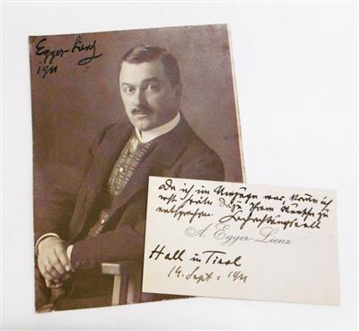 Egger-Lienz, Albin, - Autographs, manuscripts, certificates