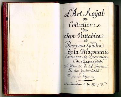 Freimaurerei, - Autographen, Handschriften, Urkunden