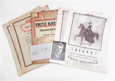 Kreisler, Fritz, - Autogramy, rukopisy, papíry