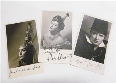 Schauspieler, - Autographs, manuscripts, certificates