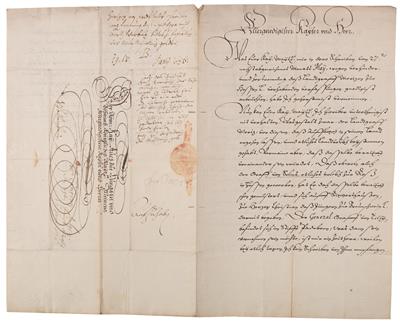 Wallenstein, Albrecht Wenzel Eusebius, - Autogramy, rukopisy, papíry