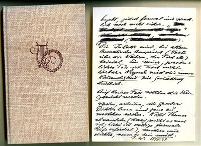 Weinheber, Josef, - Autografi, manoscritti, atti