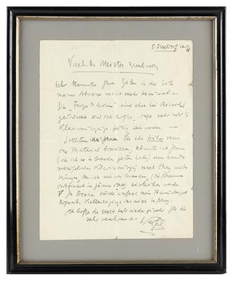 Werfel, Franz, - Autographs, manuscripts, certificates