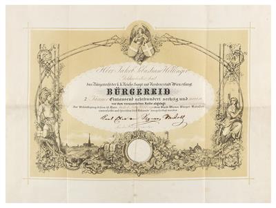 Wien, - Autographs, manuscripts, certificates