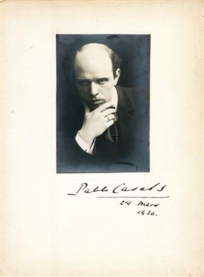 Casals, Pablo, - Autographen, Handschriften, Urkunden