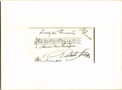 Stolz, Robert, - Autographs, manuscripts, certificates