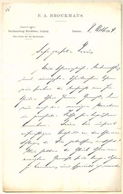 Brockhaus, - Autogramy, rukopisy, papíry