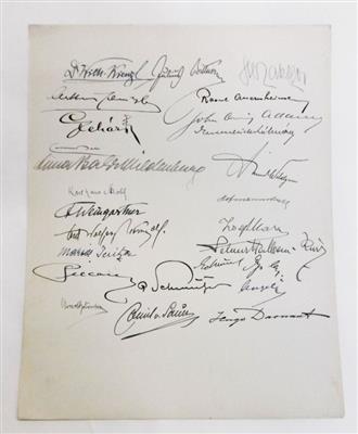 Österreichische Künstler um 1920, - Autographen, Handschriften, Urkunden