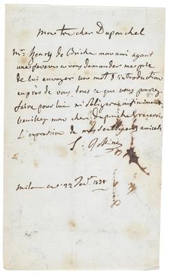 Rossini, Gioachino, - Autogramy, rukopisy, papíry