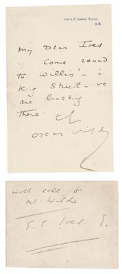 Wilde, Oscar, - Autographs, manuscripts, certificates