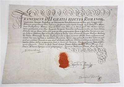 Franz I., Stephan, - Autografi, manoscritti, atti
