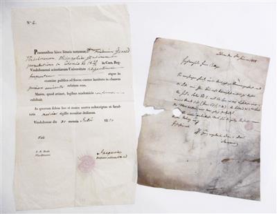 Jacquin, Joseph Franz, Freiherr v., - Autogramy, rukopisy, papíry
