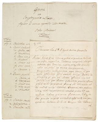 Jacquin, Nikolaus Joseph, Freiherr v., - Autografi, manoscritti, atti