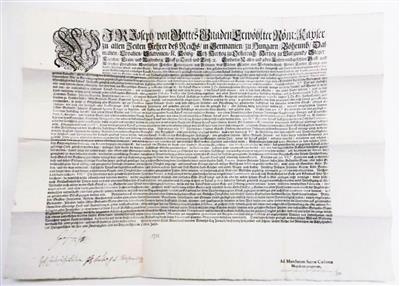 Joseph I., - Autographs, manuscripts, certificates