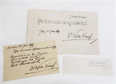 Kienzl, Wilhelm, - Autographen, Handschriften, Urkunden