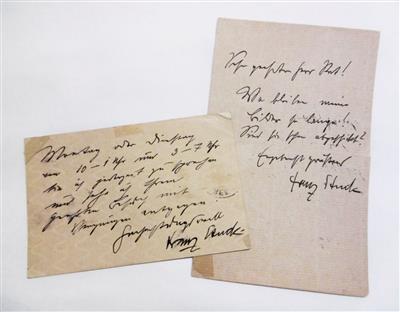 Stuck, Franz v., - Autographs, manuscripts, certificates