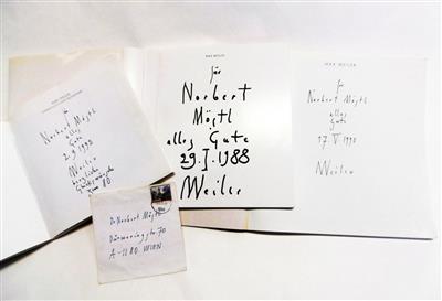Weiler, Max, - Autogramy, rukopisy, papíry