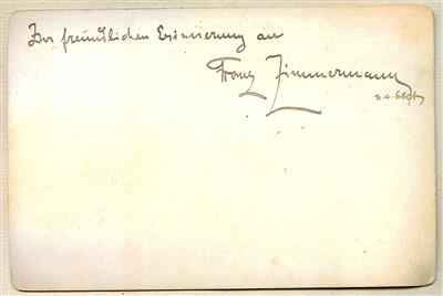 Zimmermann, Franz, - Autographs, manuscripts, certificates