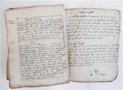 "Kochbuch - verschiedene Speißen zuzurichten", - Autographs, manuscripts, certificates