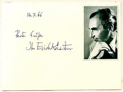 Kästner, Erich, - Autogramy, rukopisy, papíry