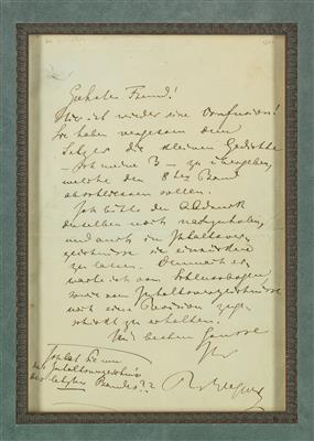 Wagner, Richard, - Autogramy, rukopisy, papíry