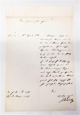 Benedek, Ludwig v., - Autografi