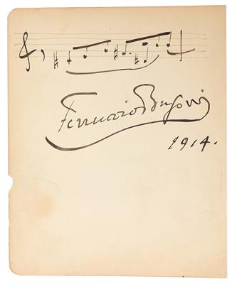 Busoni, Ferruccio, - Autographs