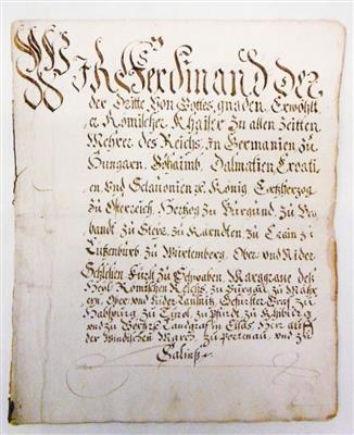 Ferdinand III., - Autographen, Handschriften, Urkunden