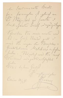 Franz Ferdinand, - Autographen, Handschriften, Urkunden