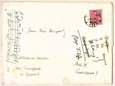 Korngold, Erich Wolfgang, - Autographen, Handschriften, Urkunden