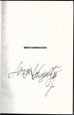 Koussevitzky, Serge, - Autogramy