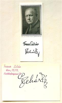 Lehár, Franz, - Autografi