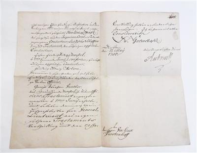 Rutowski, Friedrich August, - Autographen, Handschriften, Urkunden